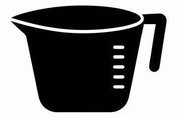 Measuring Cup Single Silhouette Vector Illustration