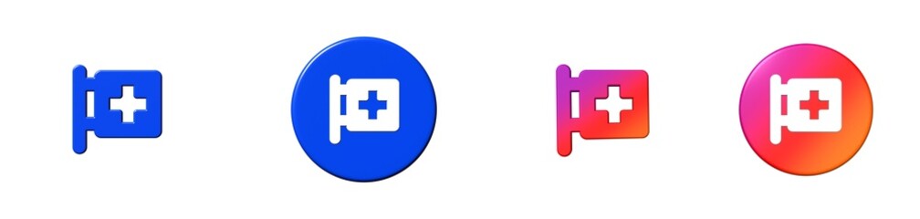 Fototapeta premium hospital health beauty 3D icon