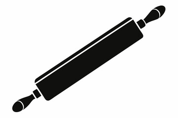 Rolling Pin Side View Silhouette Vector Illustration