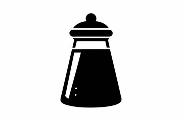 Salt Shaker Minimal Silhouette Vector Illustration