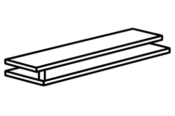 Shelving Board Line Art Vector Illustration