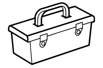 Toolbox Handle Line Art Vector Illustration