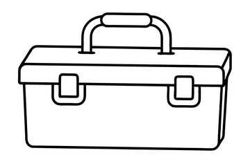 Toolbox Handle Line Art Vector Illustration
