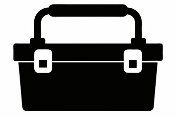 Toolbox Handle Silhouette Vector Illustration Black