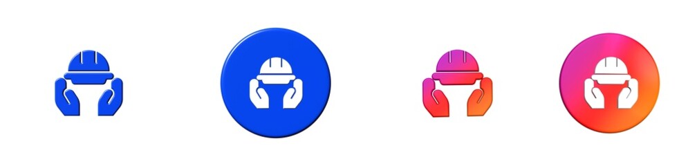 labor hands work office companies 3D icon