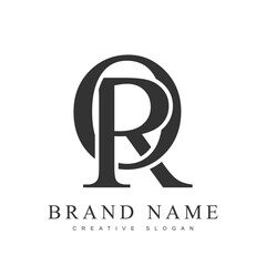 RO trendy logotype template. Initial letter r and o classic font style. Creative logo for company name or identity.