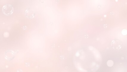 淡いベージュの光の中に浮かぶ泡