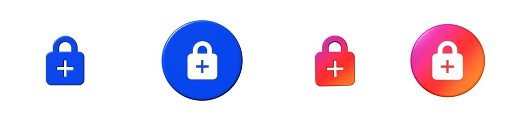 lock notification 3D icon