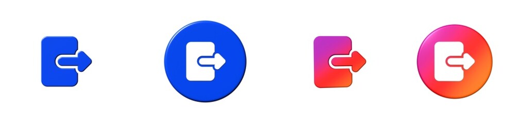 logout interface essential 3D icon