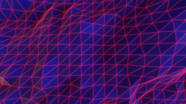 Polygon Pulsing Blue & Red Background