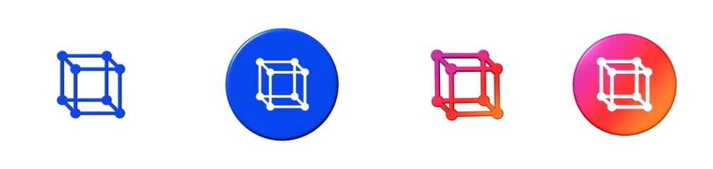 molecules physics 3D icon