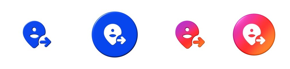 move location maps 3D icon