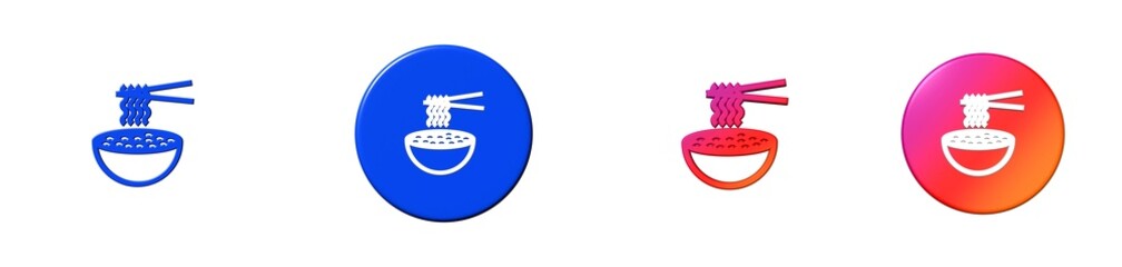 noodles gastronomy collection 3D icon