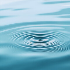 Gentle ripples in pastel blue water serene lake photography tranquil environment close-up view refreshing liquid