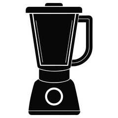 blender vector silhouette illustration, blender vector silhouette vector illustration, kitchen blender icon, blender mixer logo, A Blender vector silhouette on a white background, illustration.