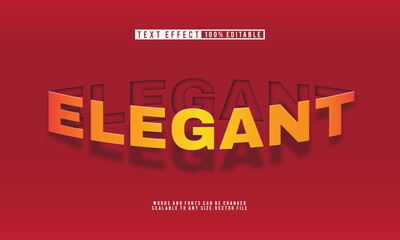 Elegant bold 3D text effect with stylish editable design template.