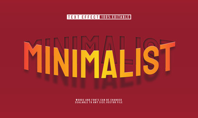 Modern minimalist bold 3D text effect with clean, editable design.