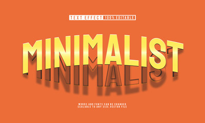 Modern minimalist bold 3D text effect with clean, editable design.