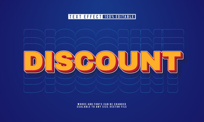 Bold editable discount text effect, perfect for promo, sale, or marketing designs.