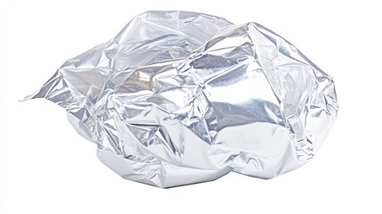 Crumpled Foil Packet  Abstract Metallic Texture.
