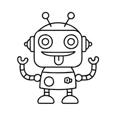 funny robot icon, funny robot vector illustration-simple illustration of funny robot, perfect for funny robot logos and icons
