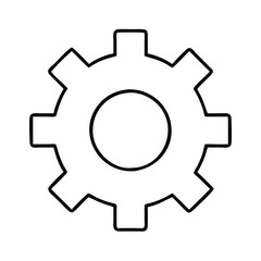 gear settings line art icon icon, gear settings icon vector illustration