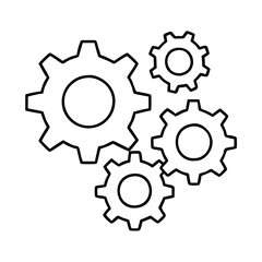 gear wheels icon, gear wheels vector illustration