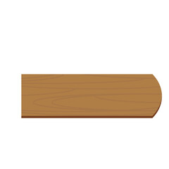 Curved wooden plank illustration