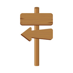 Wooden directional signpost with blank arrows