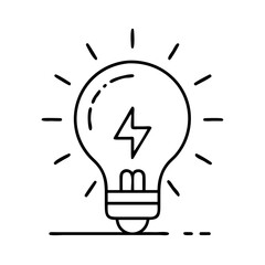 glowing light bulb icon icon, glowing light bulb icon vector illustration-simple illustration of glowing light bulb icon, perfect for glowing light bulb icon logos and icons