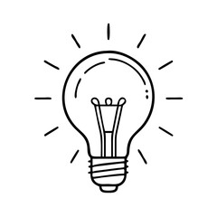 glowing light bulb icon, glowing light bulb vector illustration-simple illustration of glowing light bulb, perfect for glowing light bulb logos and icons