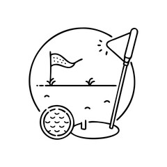 golf icon icon, golf icon vector illustration-simple illustration of golf icon, perfect for golf icon logos and icons