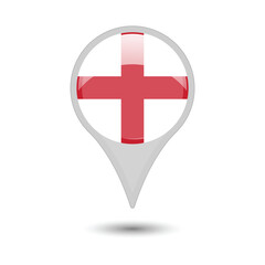 Obraz premium England Flag Pin Icon Design