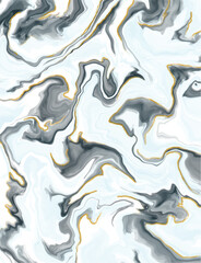 Monochrome Marble with Gold Accent