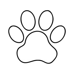 paw print icon, paw print vector illustration-simple illustration of paw print, perfect for paw print logos and icons