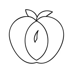 peach icon icon, peach icon vector illustration-simple illustration of peach icon, perfect for peach icon logos and icons