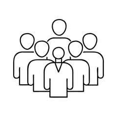 people group icon, people group vector illustration-simple illustration of people group, perfect for people group logos and icons