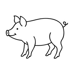piggy icon, piggy vector illustration-simple illustration of piggy, perfect for piggy logos and icons