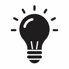 Lightbulb Idea icon on white background