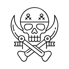 pirates icon, pirates vector illustration-simple illustration of pirates, perfect for pirates logos and icons