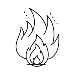 fire icon, fire vector illustration-simple illustration of fire, perfect for fire logos and icons
