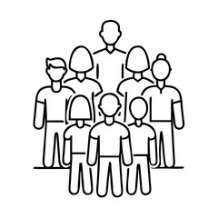 flat group of people icon, flat group of people vector illustration-simple illustration of flat group of people, perfect for flat group of people logos and icons