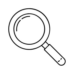 flat style magnifying glass icon, flat style magnifying glass vector illustration-simple illustration of flat style magnifying glass, perfect for flat style magnifying glass logos and icons