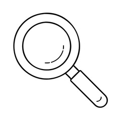 flat style magnifying glass icon, flat style magnifying glass vector illustration-simple illustration of flat style magnifying glass, perfect for flat style magnifying glass logos and icons