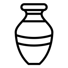 Vase Line Icon Style