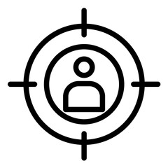 Target Audience Line Icon Style