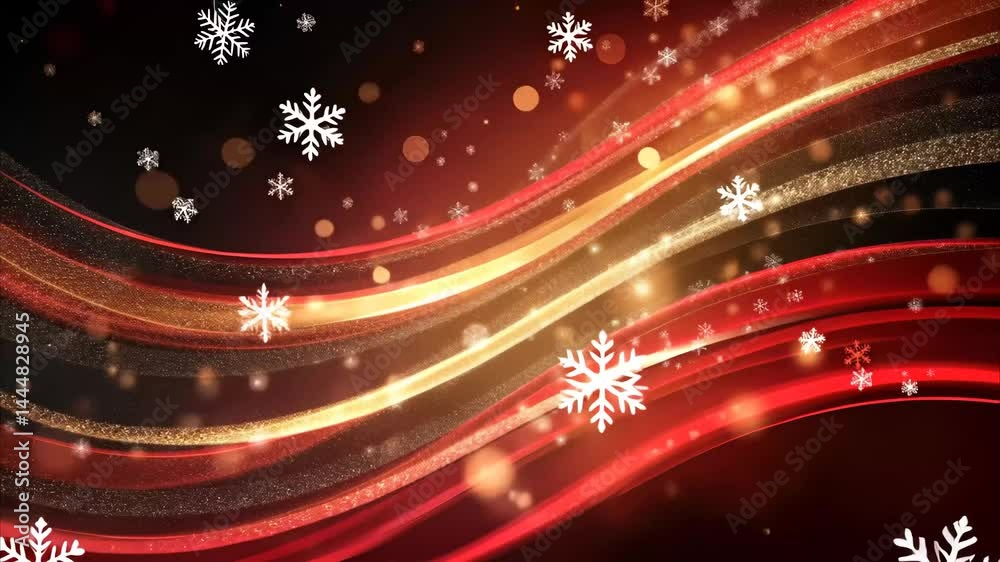 Poster Captivating abstract Christmas background featuring shimmering lights and glittering patterns, Abstract christmas background glittering light Shimmering and defocused awards with snowflakes