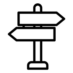 Fototapeta premium Signboard Line Icon Style