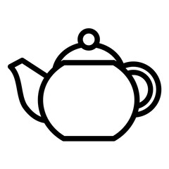 Tea Pot Line Icon Style