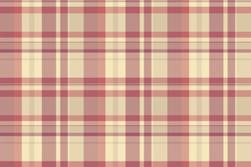 Large pattern fabric check, fashioned texture background plaid. Layered seamless tartan vector textile in light and red colors.